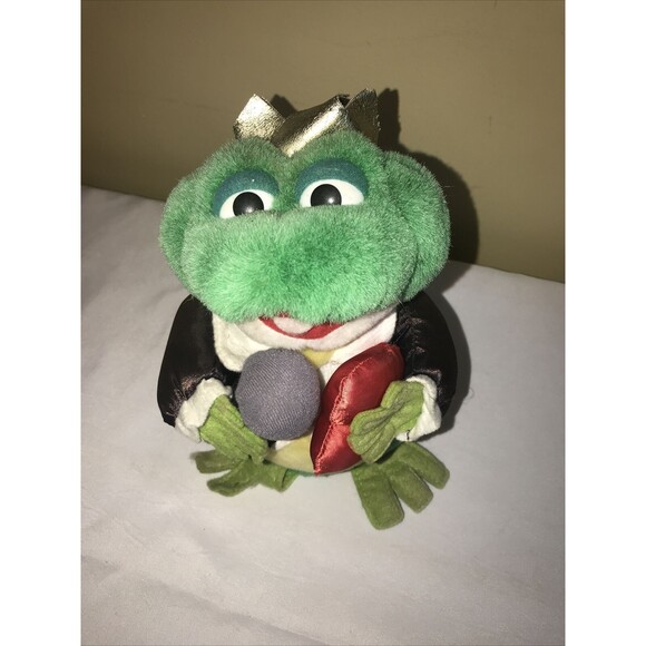 Vintage Electronic Singing Dancing Frog Prince Valentine Plush GAF untested - Picture 2 of 10
